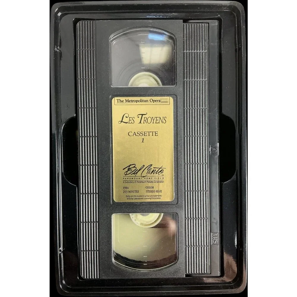 The Metropolitan Opera Les Troyens (1983) VHS Placido Domingo Opera
